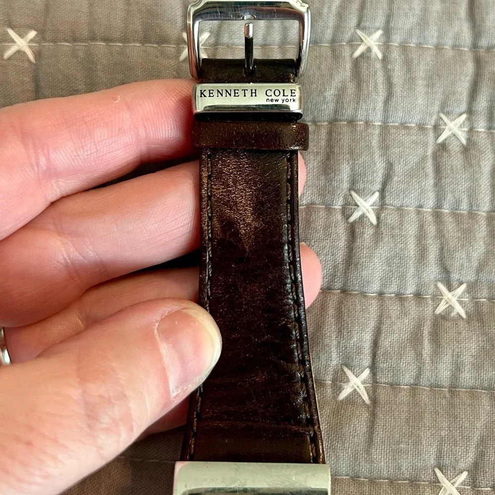 Kenneth Cole Dark Brown Leather Strap